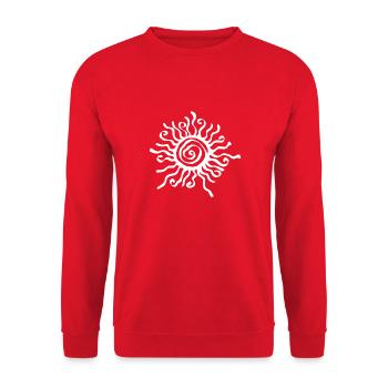 Die Sonne - Unisex Pullover - Rot - Vorne - Alina (178cm) & Michal (187cm)