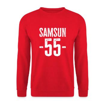 Samsun 55 – Schwarzmeerstolz aus Türkiye - Unisex Pullover - Rot - Vorne - Alina (178cm) & Michal (187cm)