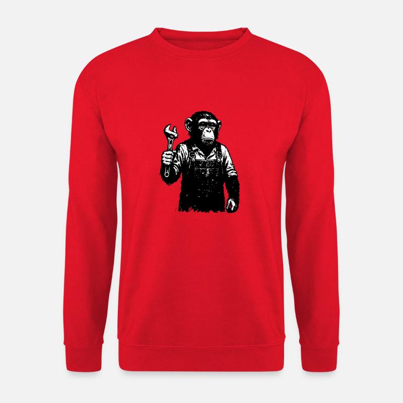 Labour Day Monkey Worker - Unisex Sweatshirt - red