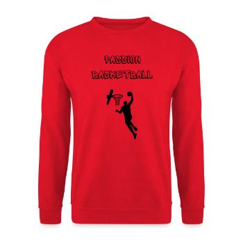 Passion basketball - Sweat-shirt Unisexe - rouge - Devant - Alina (178cm) & Michal (187cm)