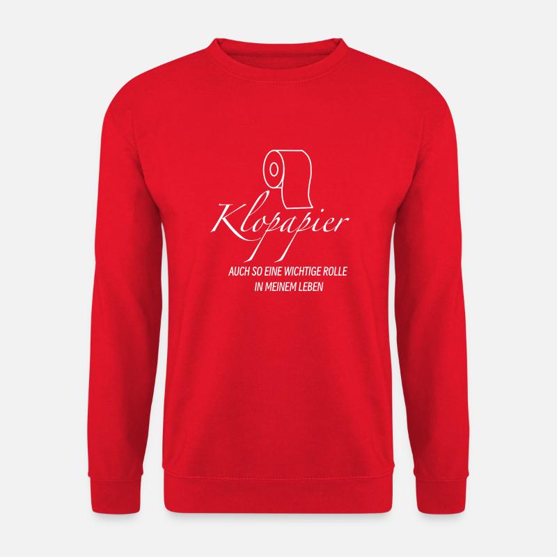 Klopapier weiß - Unisex Pullover - Rot