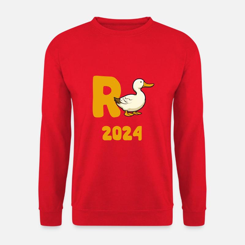 R Ente 2024 - Rente 2024 Ente Rentner Ruhestand - Unisex Pullover - Rot