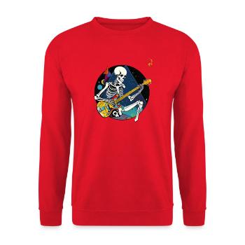 I'M DYING FOR MUSIC - Unisex Sweatshirt - red - Front - Alina (178cm) & Michal (187cm)