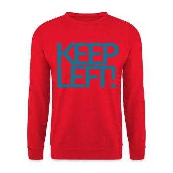 KeepLeft - Unisex Pullover - Rot - Vorne - Alina (178cm) & Michal (187cm)