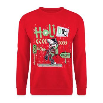 Fahrrad Park Tour - Unisex Pullover - Rot - Vorne - Alina (178cm) & Michal (187cm)