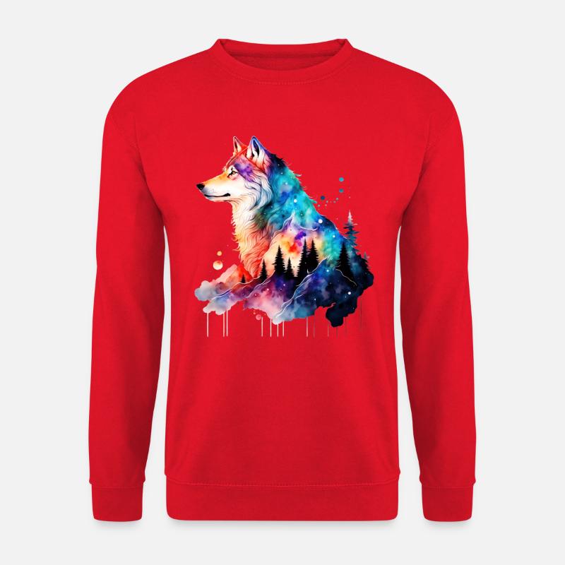 Wolf - Unisex Sweatshirt - red