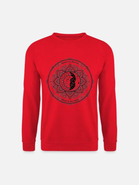 Sonne Im Herzen Mond In Der Seele - Unisex Pullover - Rot