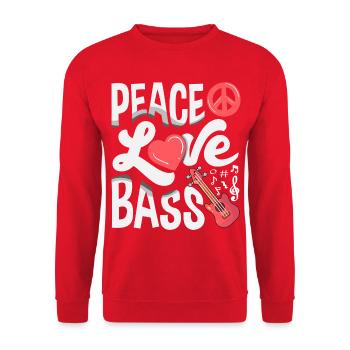 Funny Musician - Unisex Sweatshirt - red - Front - Alina (178cm) & Michal (187cm)