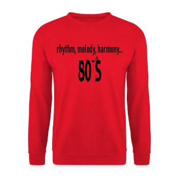 Music 80 - Unisex Sweatshirt - red - Front - Alina (178cm) & Michal (187cm)