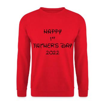 1st FATHERS DAY 2022 - Unisex Sweatshirt - red - Front - Alina (178cm) & Michal (187cm)