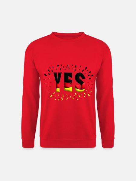 Deutschlandfarben cooler Hingucker mit Ja. - Unisex Pullover - Rot