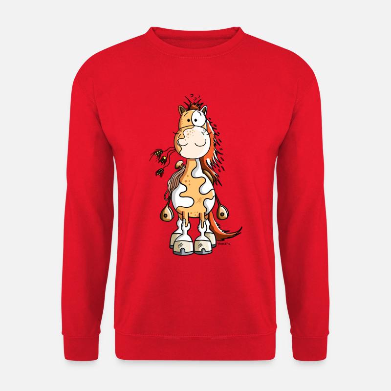 Glückliches Westernpferd - Unisex Pullover - Rot