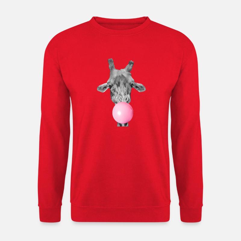 Giraffe bubblegum - Unisex Sweatshirt - red