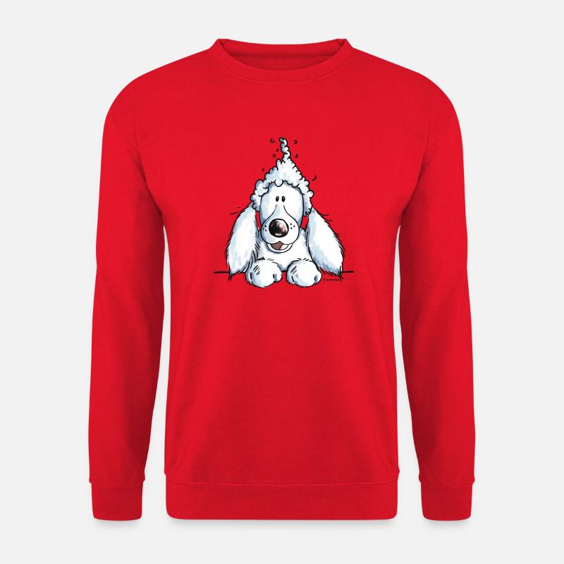 Knuffiger Pudel - Königspudel - Zwergpudel - Comic - Unisex Pullover - Rot