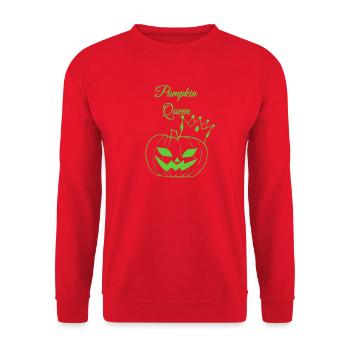 Citrouille Reine Halloween Design - Sweat-shirt Unisexe - rouge - Devant - Alina (178cm) & Michal (187cm)