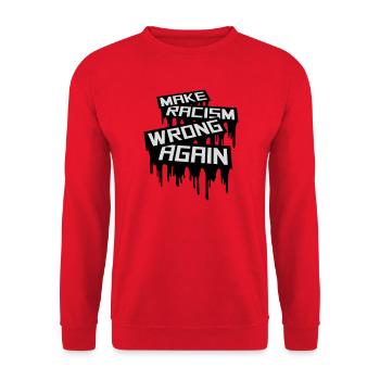 Rendre le racisme répréhensible - Sweat-shirt Unisexe - rouge - Devant - Alina (178cm) & Michal (187cm)