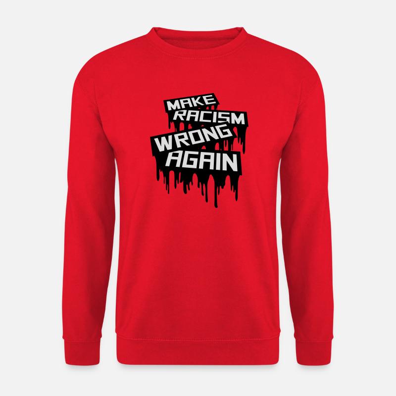 make racism wrong again - Unisex Sweatshirt - red