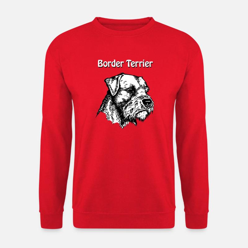 Border Terrier Portrait #2 - Unisex Pullover - Rot