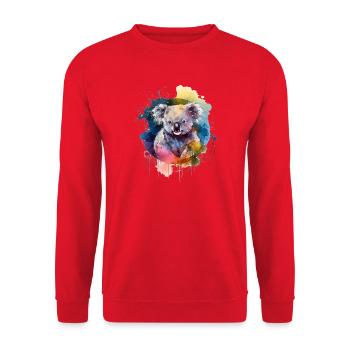 Koala coloré - Sweat-shirt Unisexe - rouge - Devant - Alina (178cm) & Michal (187cm)