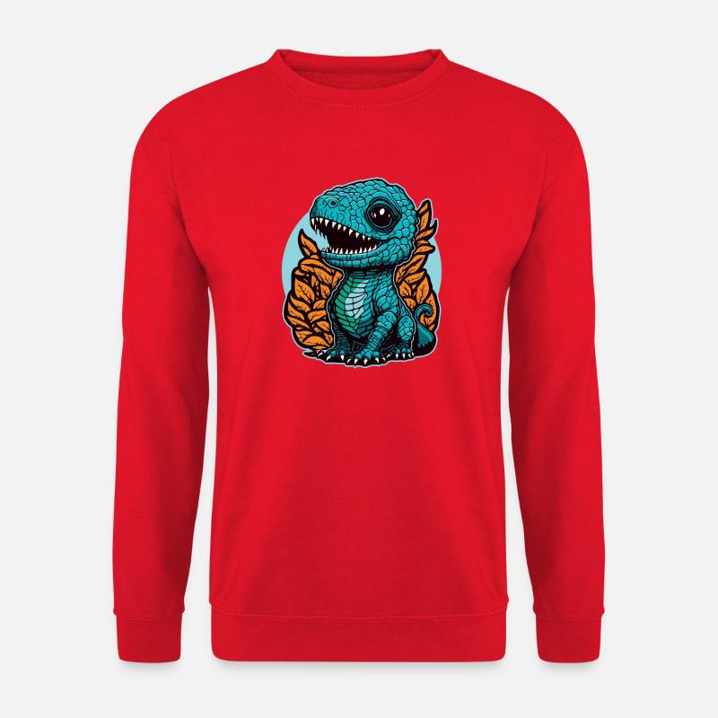 Niedlicher kleiner Dinosaurier - Unisex Pullover - Rot