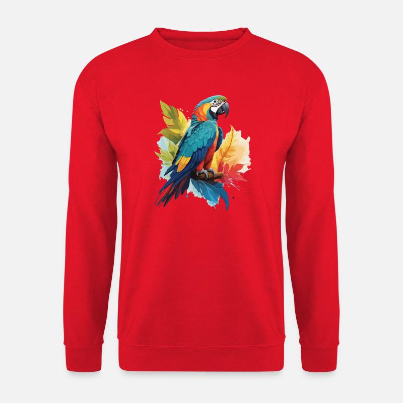 Bunter Papagei - Unisex Pullover - Rot