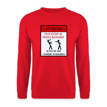 Ne pas me dire comment m'entraîner - Sweat-shirt Unisexe - rouge - Devant - Alina (178cm) & Michal (187cm)