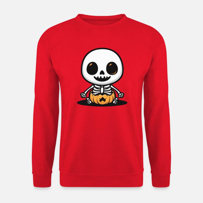 Skeleton Cute Halloween - Unisex Sweatshirt - red