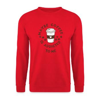 Citation amusante de l’amateur de café - Sweat-shirt Unisexe - rouge - Devant - Alina (178cm) & Michal (187cm)