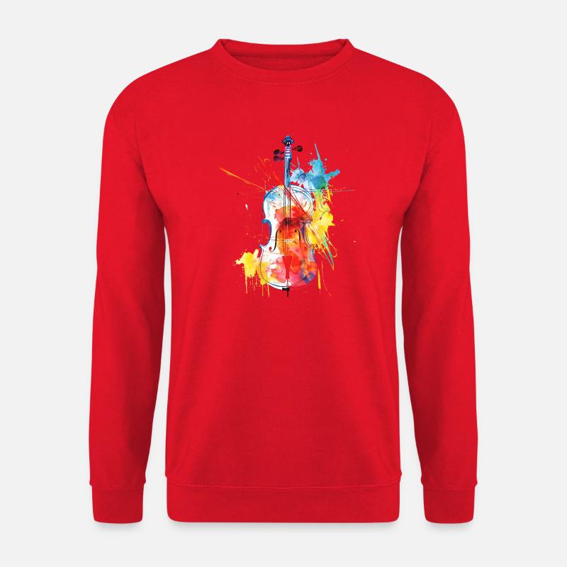 Art du violon coloré - Sweat-shirt Unisexe - rouge