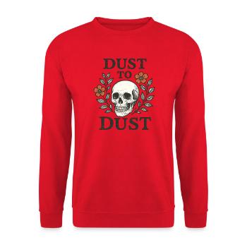 Dust to Dust Skull Floral Design - Unisex Sweatshirt - red - Front - Alina (178cm) & Michal (187cm)