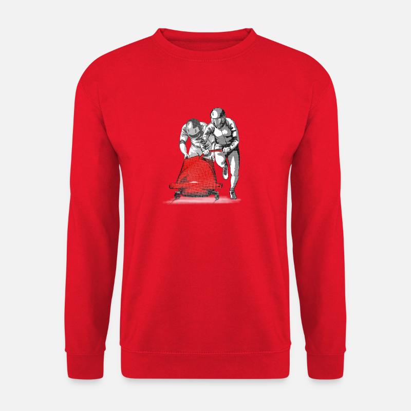 Bobsledder pushing at the start - Unisex Sweatshirt - red
