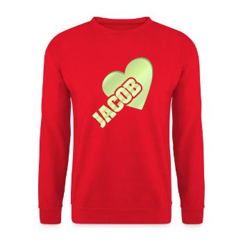 Gold Jacob - Unisex Sweatshirt - red - Front - Alina (178cm) & Michal (187cm)