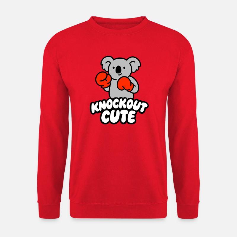 Knockout Cute Koala mit Boxhandschuhen - Unisex Pullover - Rot