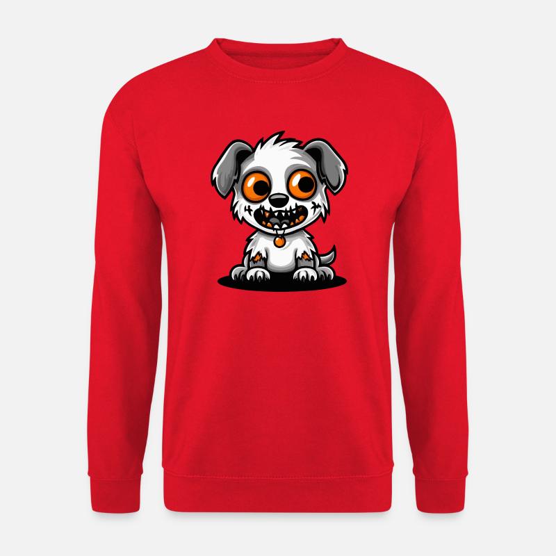 Hund Halloween Zombie Comic - Unisex Pullover - Rot