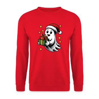 Fantôme avec des cadeaux de Noël - Sweat-shirt Unisexe - rouge - Devant - Alina (178cm) & Michal (187cm)