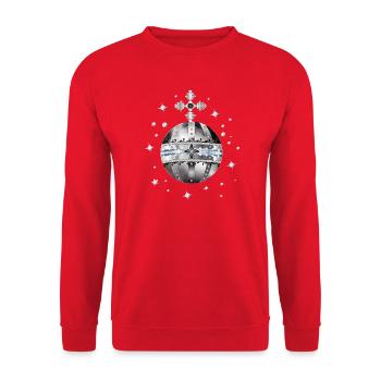 Noble orb – historical royal ornament - Unisex Sweatshirt - red - Front - Alina (178cm) & Michal (187cm)
