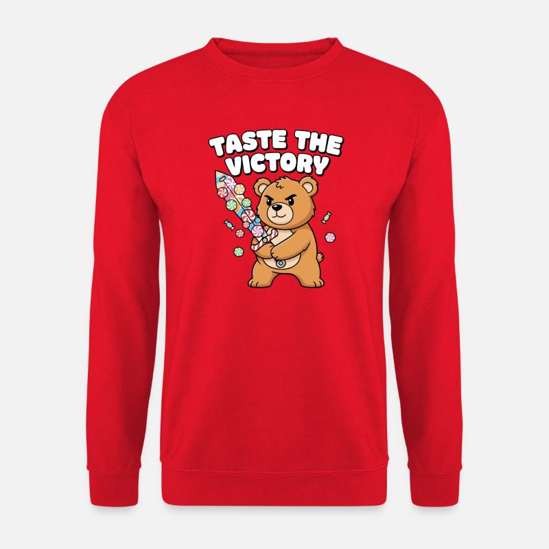 Kuschelbär Feuerwerk Sieg - Unisex Pullover - Rot