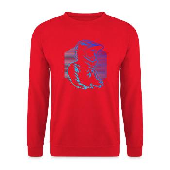 Characterful motocross design - Unisex Sweatshirt - red - Front - Alina (178cm) & Michal (187cm)