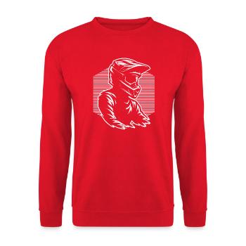 Motif emblématique du motocross - Sweat-shirt Unisexe - rouge - Devant - Alina (178cm) & Michal (187cm)