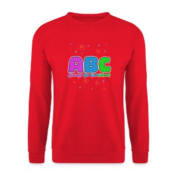 ABC : Soyez toujours confiant. - Sweat-shirt Unisexe - rouge - Devant - Alina (178cm) & Michal (187cm)