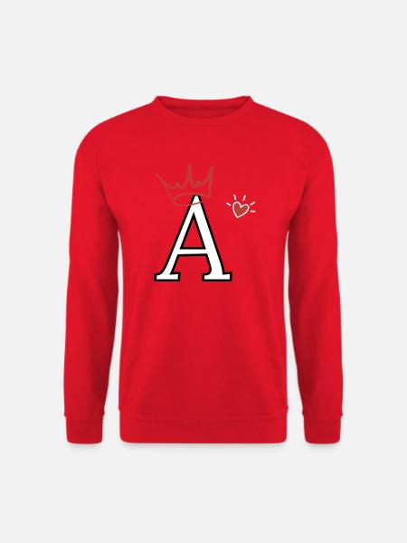 Heart Crown Letter - Unisex Sweatshirt - red