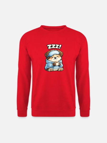 Paw sleeper in pajamas - Unisex Sweatshirt - red