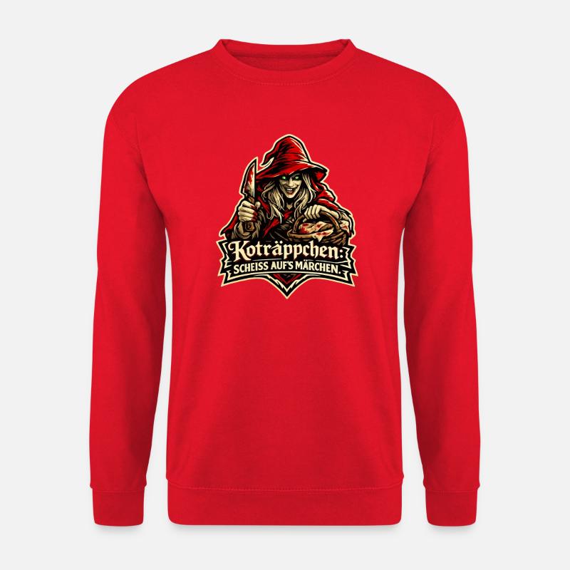 Rotkäppchen (Koträppchen) Parodie: Scheiß Märchen - Unisex Pullover - Rot