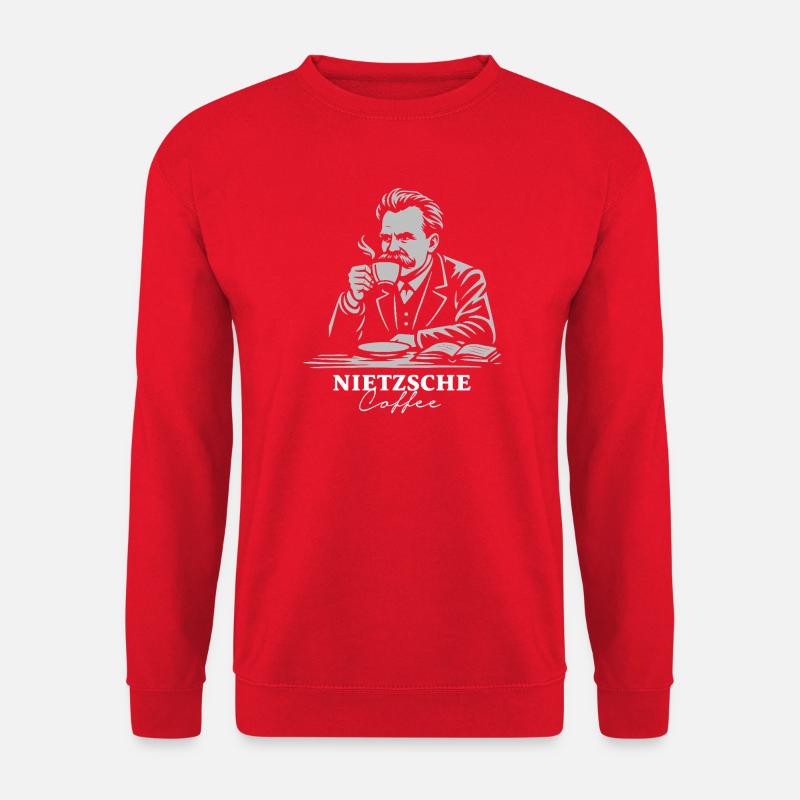 Nietzsche-Kaffeeporträt - Unisex Pullover - Rot