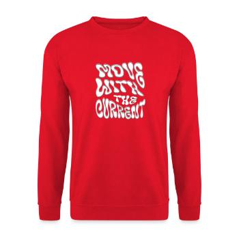 Moving with the Current - Unisex Sweatshirt - red - Front - Alina (178cm) & Michal (187cm)