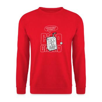 Grundschule Geschafft Abschlussshirt Ciao Kakao - Unisex Pullover - Rot - Vorne - Alina (178cm) & Michal (187cm)