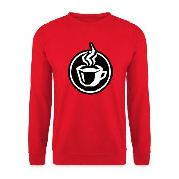 Coffee Cup Icon - Unisex Sweatshirt - red - Front - Alina (178cm) & Michal (187cm)