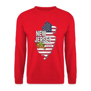 New Jersey United States Vintage USA Souvenir - Unisex Sweatshirt - red - Front - Alina (178cm) & Michal (187cm)