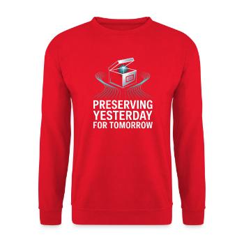 Préserver hier pour demain - Sweat-shirt Unisexe - rouge - Devant - Alina (178cm) & Michal (187cm)