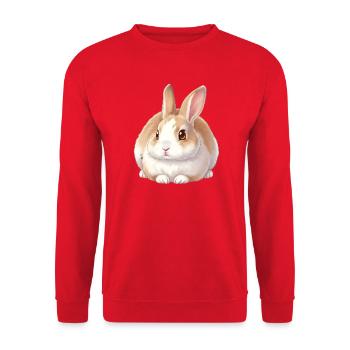 Lapin - Sweat-shirt Unisexe - rouge - Devant - Alina (178cm) & Michal (187cm)